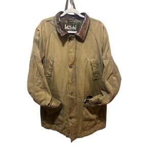 VTG B.O.G. Trading Co Field Coat Barn Chore Jacket Brown Green Lined Men's XL